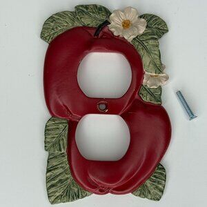 VICKI LANE Apples Theme Hand-Painted 3D Electric Outlet Cover Plate